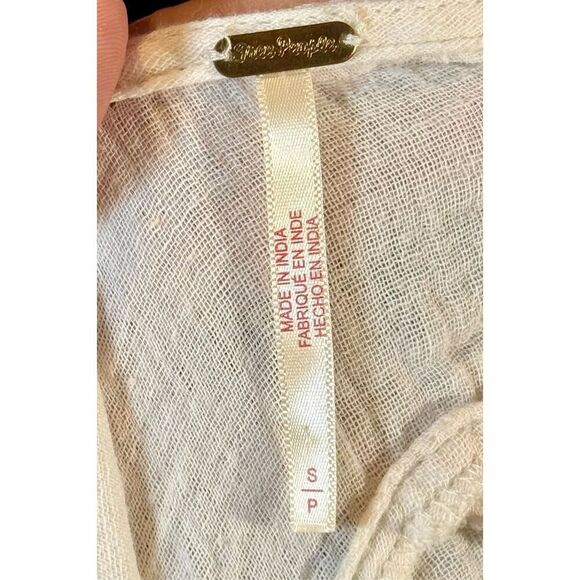 Free People Pina Colada Genevive Mini 3/4 Sleeves Tunic Dress Small - Picture 7 of 12